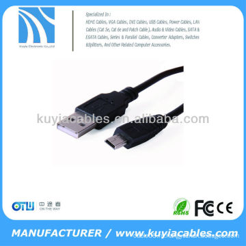 BLACK USB 2.0 A для MINI 5PIN CABLE E ДЛЯ MP3 MP4-камеры